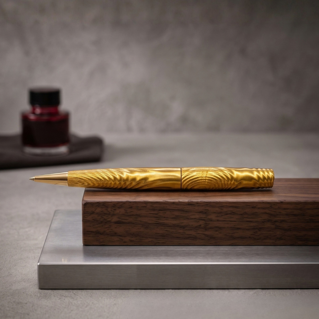 Penna Wave sfera nel colore oro