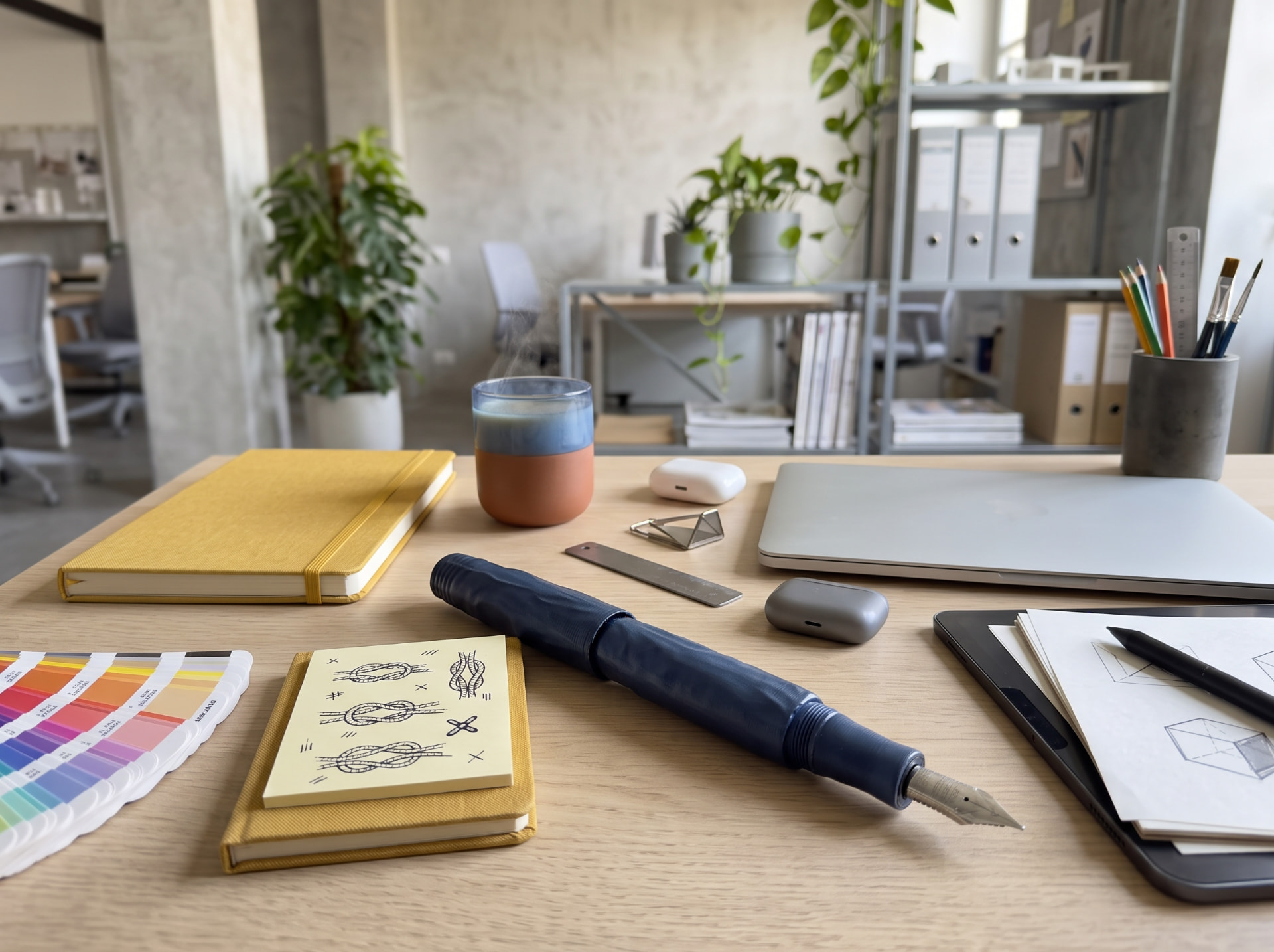 Penna Wave stilografica nel colore blu