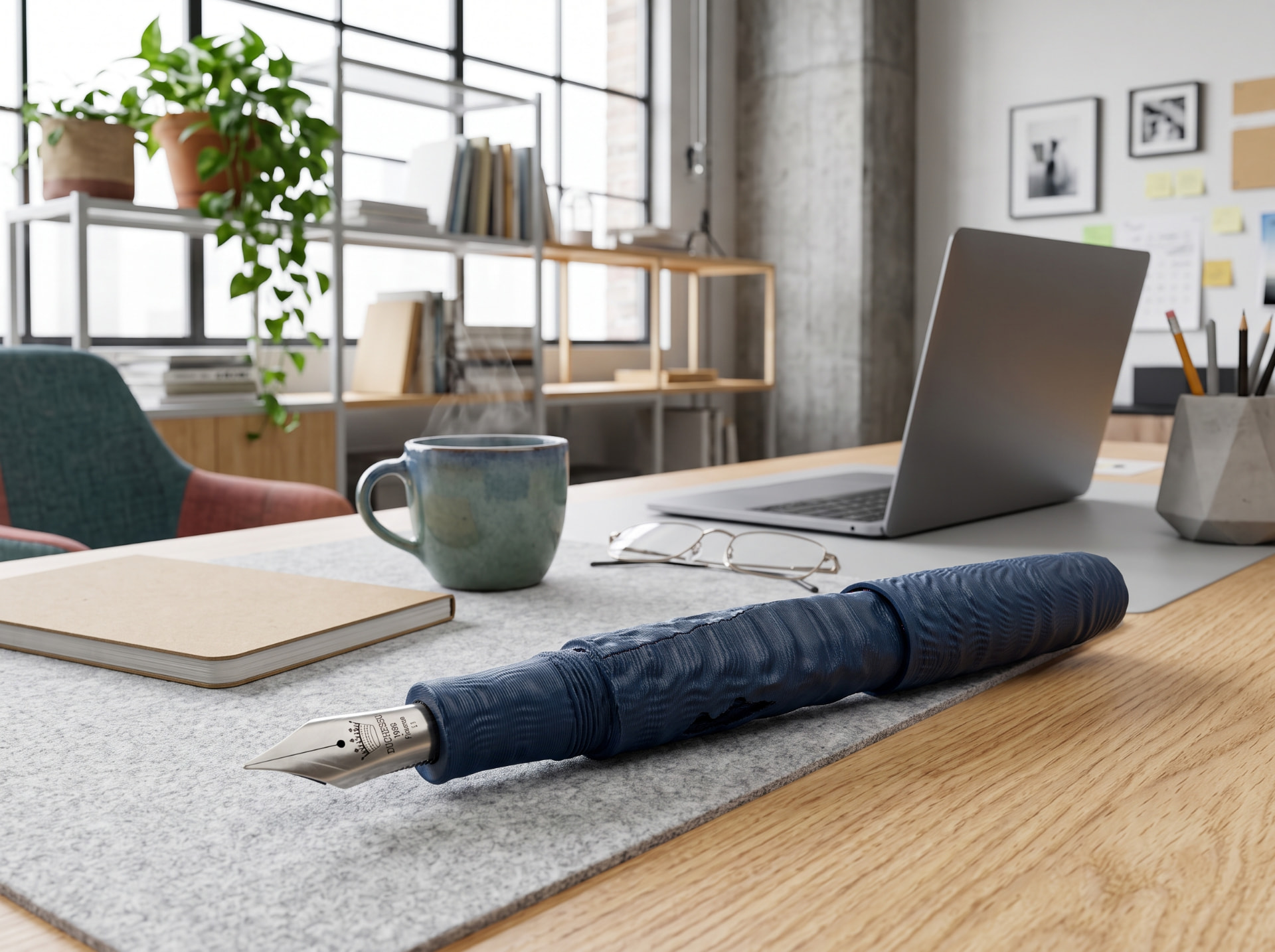 Penna Wave stilografica nel colore blu navy